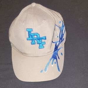 Otto Beige and Blue Baseball Cap With Velcro Enclosure